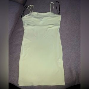 Tight mini neon green dress